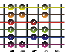 a-Moll Fingerboard XII Lage